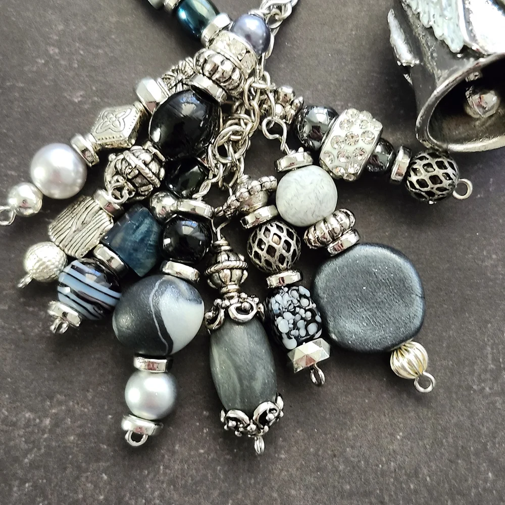 Biker Guardian Bell Angel/Satan Handbag Charm or Keychain Handcrafted